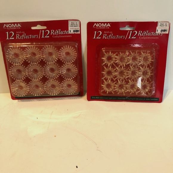 Vintage Noma Clear Plastic Atomic Christmas Light Cover Reflectors 12 per pack - Picture 1 of 6